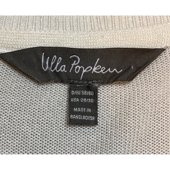 Ulla Popken Ivory Cardigan Sweater Women Plus Size 28/30 V Neck Button Front - Picture 8 of 13